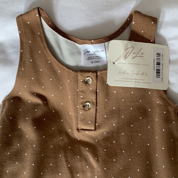 *SOLD* NWT Jax and Lennon Dotty Tank Romper - Picture 2 of 3